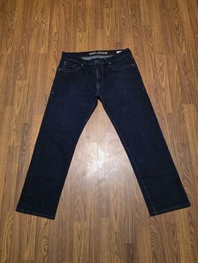 Mavi Zach Straight Leg Jeans Men's 36x30 Dark Wash Made in Turkey Denim C91